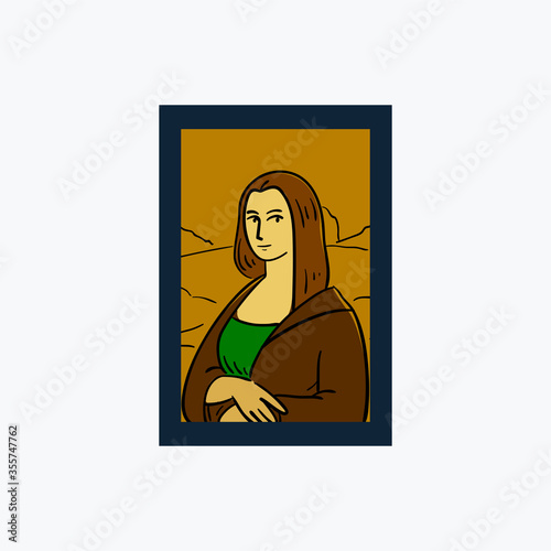Fotografia The Illustration of Monalisa Painting