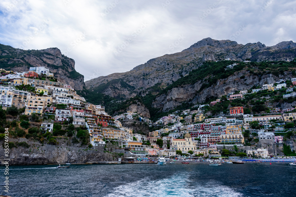 Italy, Campania, Positano - 14 August 2019 - The wonderful Positano overlooks the Mediterranean sea