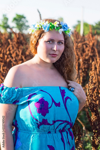 plus size girl in a dress