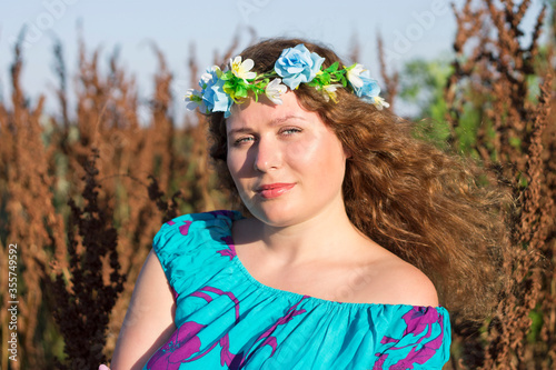 plus size girl in a dress