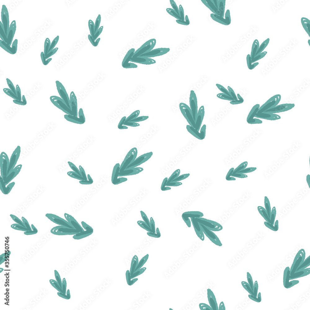 A variety of painted flowers and plants. A variety of painted flowers and plants.