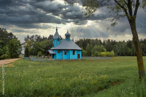 Old orthodox wooden church.

