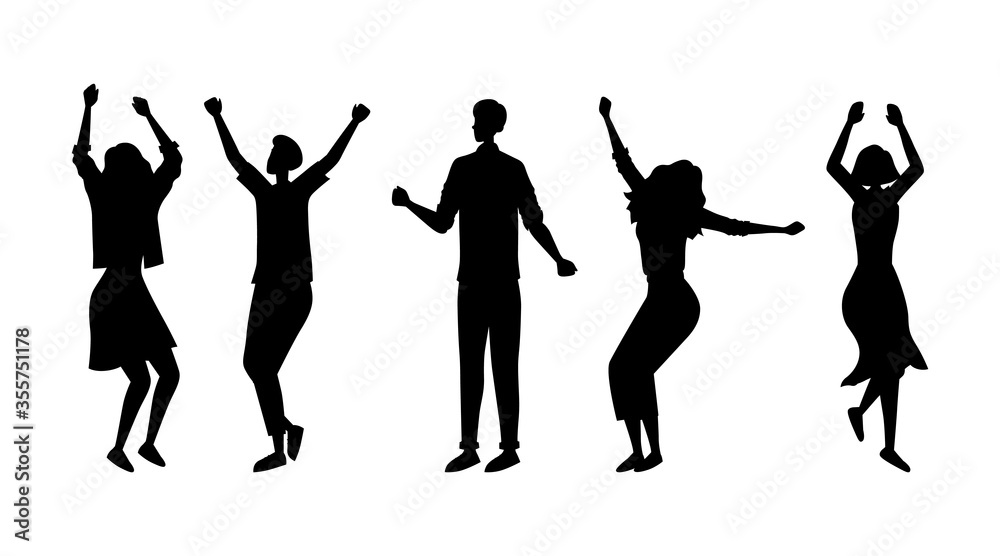Dance Party Silhouette