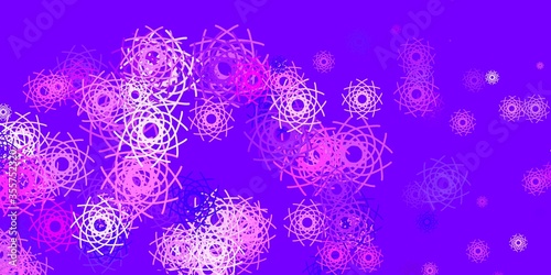 Light Purple  Pink vector background with random forms.