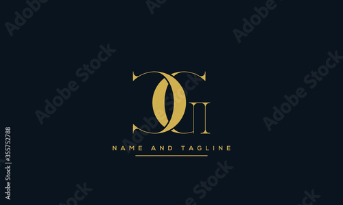 alphabet letters monogram icon logo CG or GC
