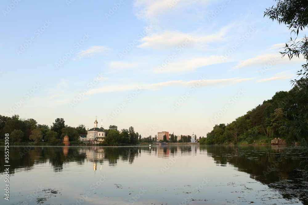 church on the river in Vinnytsia