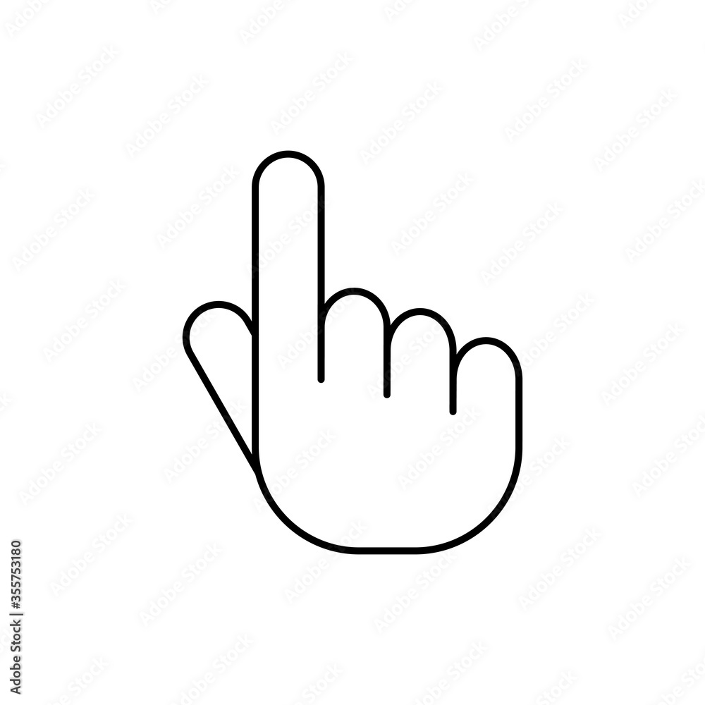 Computer mouse palm finger cursor icon screen interface pointer symbol vector illustration for web or app Computer mouse palm finger cursor icon screen interface pointer symbol vector illustration for web or app