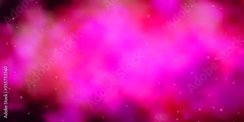 Dark Pink vector texture with beautiful stars. Decorative illustration with stars on abstract template. Design for your business promotion.