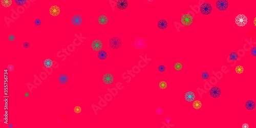 Light Purple  Pink vector natural backdrop with flowers.
