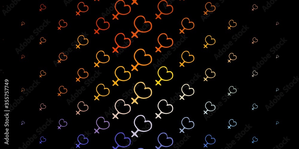 Dark Blue, Yellow vector pattern with feminism elements. Dark Blue, Yellow vector pattern with feminism elements.