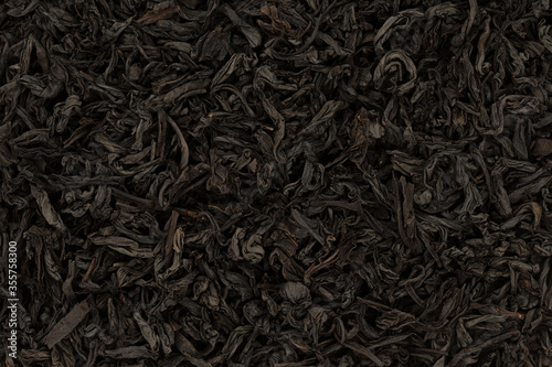 Dry Black Tea leaves close-up