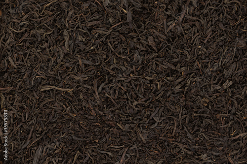 Dry Black Tea leaves close-up