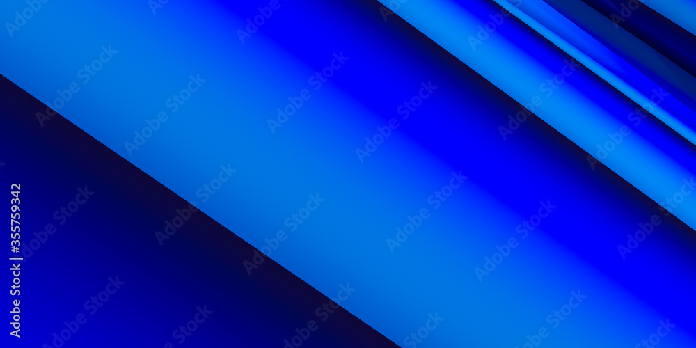 Volumetric abstract blue background, business cover design, 3D illustration, 3D rendering
