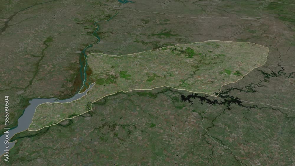 Río Negro, department with its capital, zoomed and extruded on the satellite map of Uruguay in the conformal Stereographic projection. Animation 3D Río Negro, department with its capital, zoomed and extruded on the satellite map of Uruguay in the conformal Stereographic projection. Animation 3D