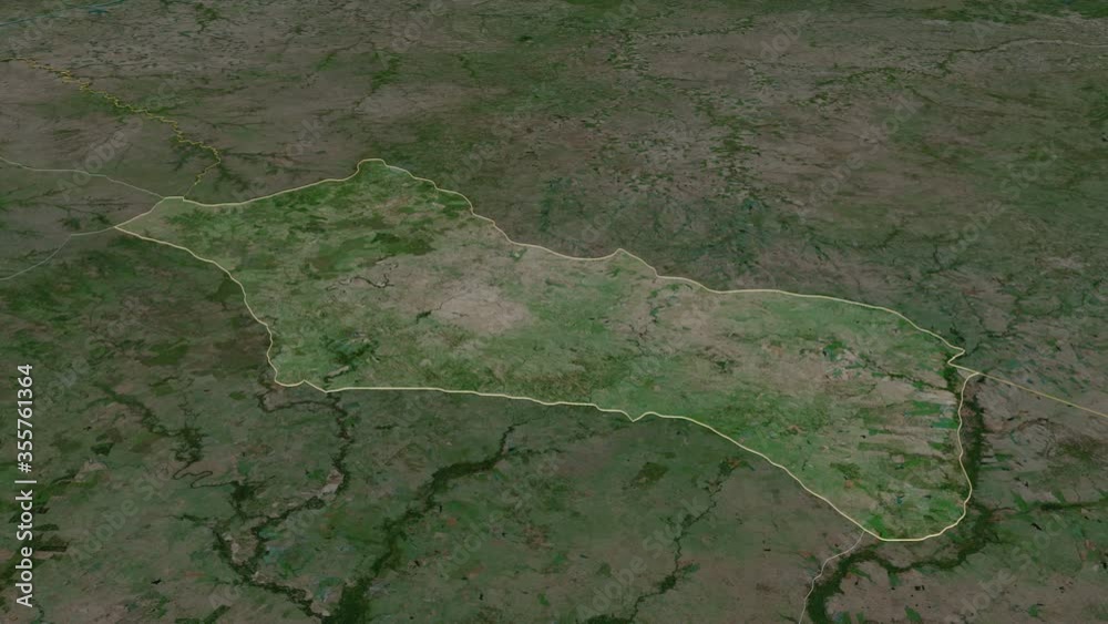 Rivera, department with its capital, zoomed and extruded on the satellite map of Uruguay in the conformal Stereographic projection. Animation 3D Rivera, department with its capital, zoomed and extruded on the satellite map of Uruguay in the conformal Stereographic projection. Animation 3D