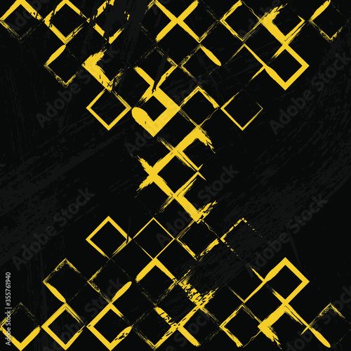 retro square pattern in grunge design. brush vector drawn and combining together randomly. it can be used as abstract retro background, template, backdrop, poster, billboard, cover page, etc.