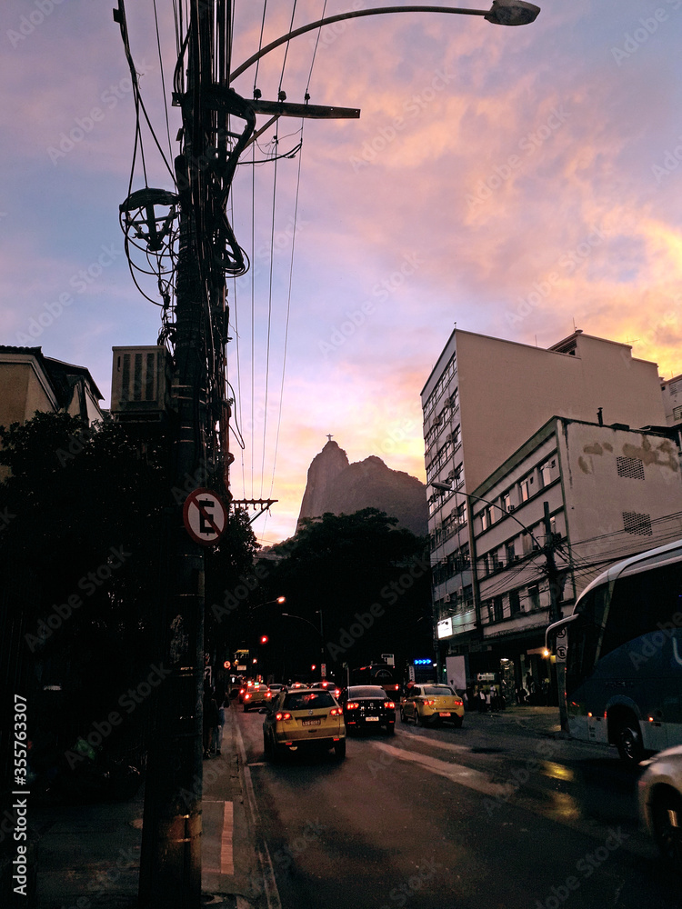 NIGHTFALL (WITH VIEW FROM CHRIST THE REDEEMER) (RIO DE JANEIRO, BRAZIL)
