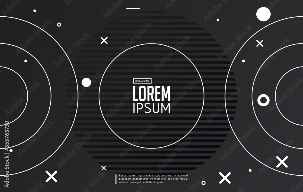 Obraz premium Minimalistic pattern, line geometric black background