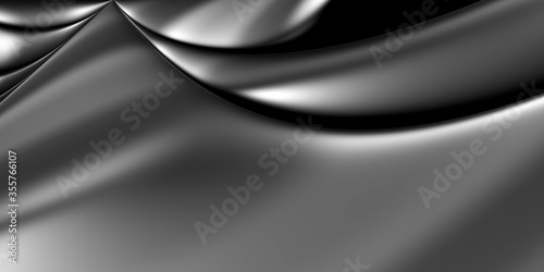 Luxury rich business background with silver, metal color, 3D rendering, 3D illustration