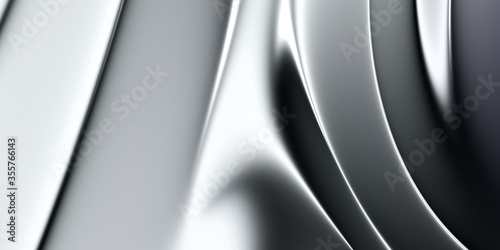 Fototapeta Naklejka Na Ścianę i Meble -  Luxury rich business background with silver, metal color, 3D rendering, 3D illustration