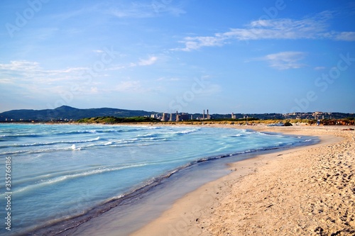Fototapeta Naklejka Na Ścianę i Meble -  landscape of the White Beaches, sandy coast located in the municipality of Rosignano Marittimo in Tuscany Italy, between the hamlets of Rosignano Solvay and Vada