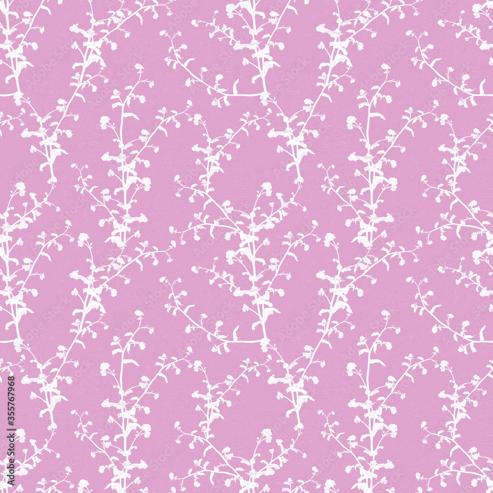 Forget Me Not Pink Floral Pattern