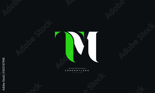 TM Letter Logo Alphabet Design Icon Vector Symbol