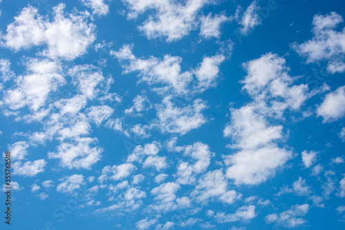 beautiful blue sky with white clouds texture background