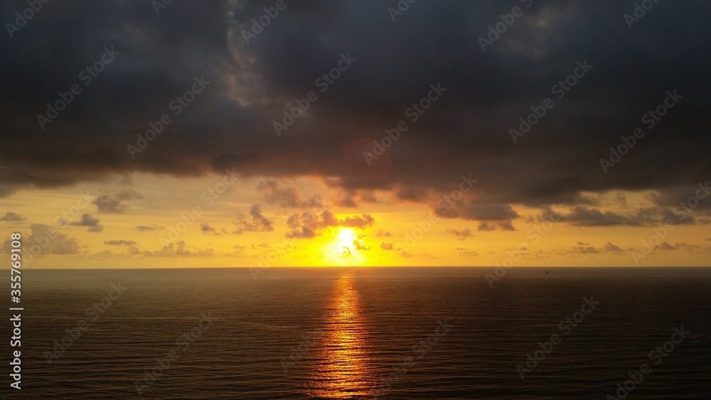 sunset over the sea