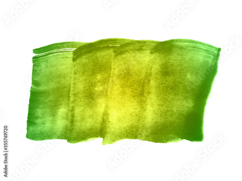 Green and yellow abstract watercolor background. It is a hand drawn. Green and yellow watercolor scribble texture.