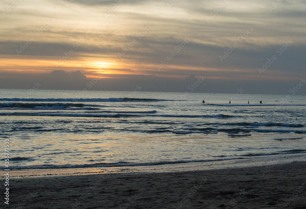 Sunset over the sea