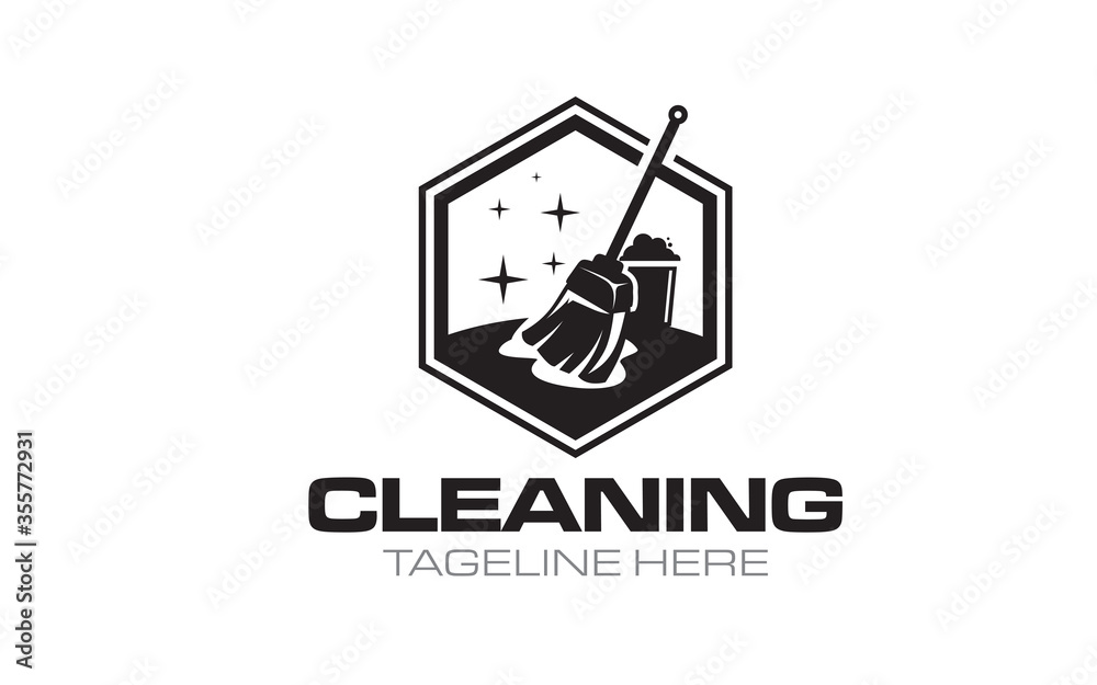 Creative for house clean logo design