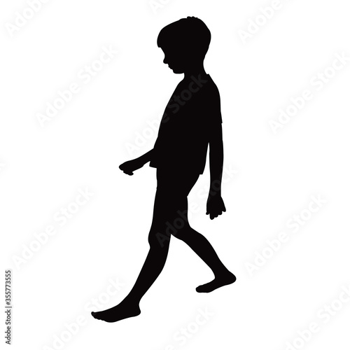 a boy body silhouette vector