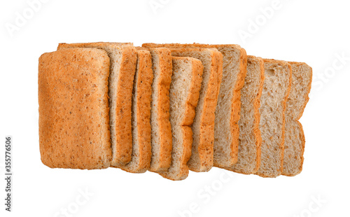 sliced bread isolated on white background