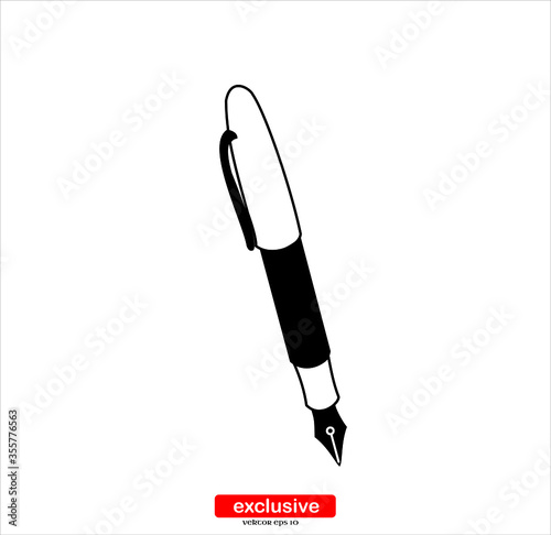 ink pen icon.Flat design style vector illustration for graphic and web design.