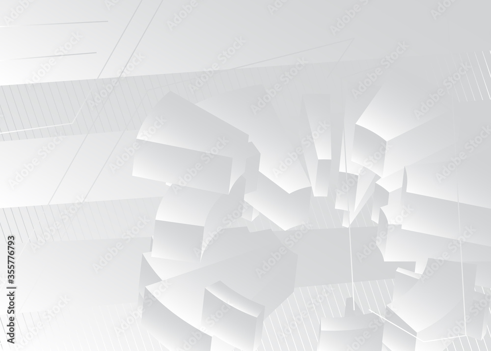 Fototapeta premium Geometric technology background with gear shape. Premium exclusive background. Vector abstract gradient graphic design.