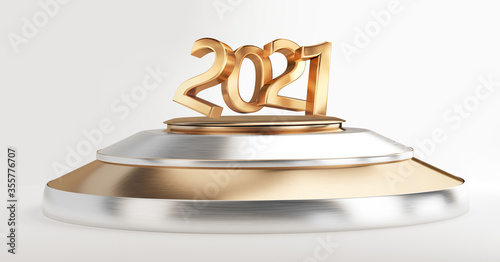 2021 bold letters pedestal ...