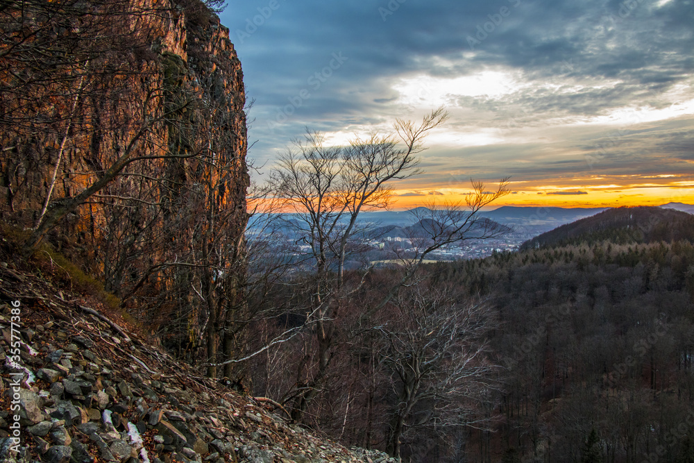 
sunset in the Lusatian mountains