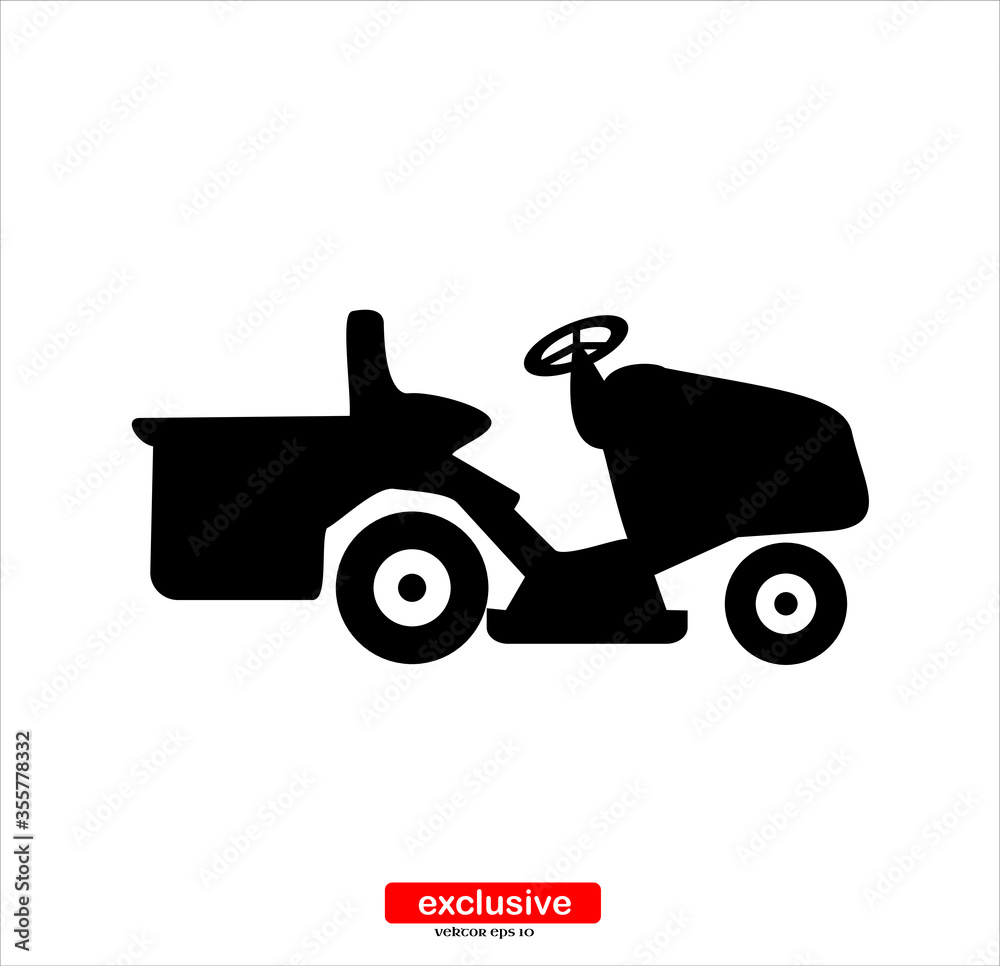 lawn mower icon.Flat design style vector illustration for graphic and web design. lawn mower icon.Flat design style vector illustration for graphic and web design.