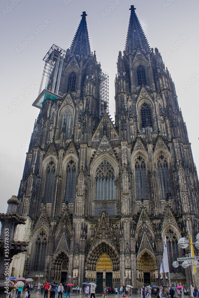 Cologne cathedral German Gothic architecture. UNESCO world heritage site