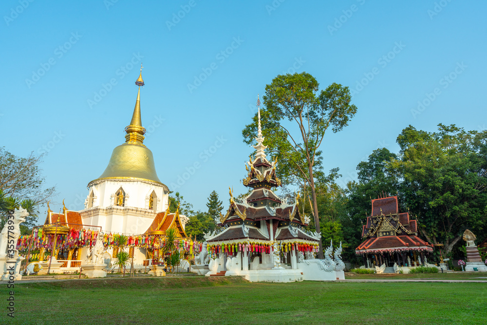 Pa Dara Phirom Temple is located at 514 Rim Tai Subdistrict, Mae Rim District, Chiang Mai Province. A beautiful ancient temple built, old and valuable, calming, natural looking, cool, Thailand