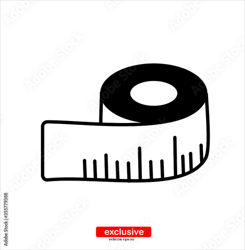 measuring tape icon.Flat design style vector illustration for graphic and web design.