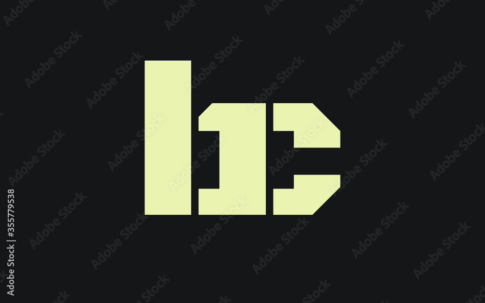 Obraz premium bc or cb Letter Initial Logo Design, Vector Template
