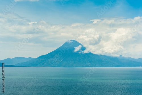 Panoramic towards the Atitlán volcano