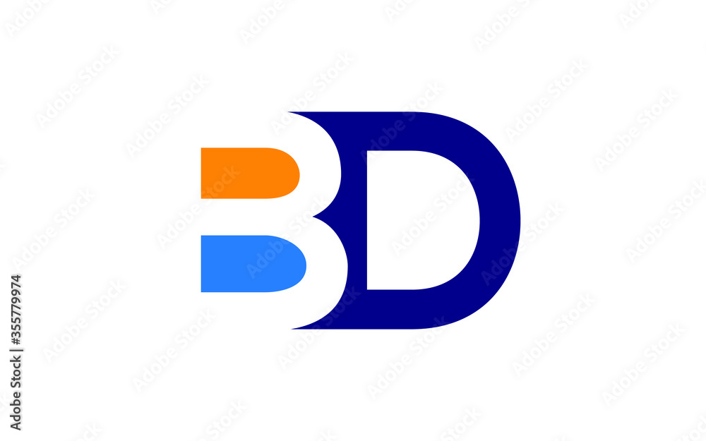 BD or DB Letter Initial Logo Design, Vector Template BD or DB Letter Initial Logo Design, Vector Template
