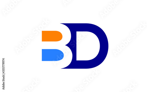 Free Download BD or DB Letter Initial Logo Design, Vector Template - GFXLoad