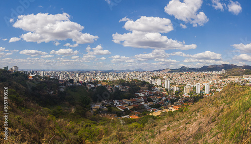 Panoramic Aerial View of Belo Horizonte City Skyline in Minas Gerais State, Brazil