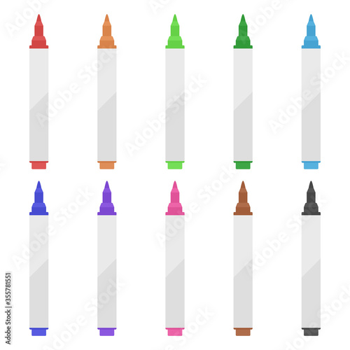 油性マーカーのイラストセット