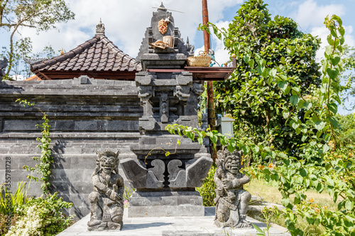 Throne altar for Acintya (or Sang Hyang Widhi Wasa), Balinese Hindu supreme god at a temple. Bali, Indonesia. photo