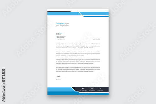 modern creative and clean business style letterhead bundle of your corporate project design.set to print with vector & illustration. corporate letterhead bundle.